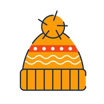 Warm hat icon isolated on white background. Vector illustration Stock Illustration