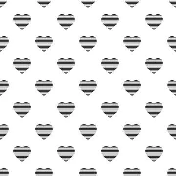 Warm heart pattern seamless vector イラスト素材