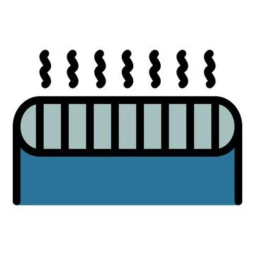 Warm heating icon vector flat Illustrazione stock