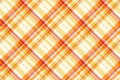 Warm, inviting diagonal plaid pattern. Seamless design with orange and yellow 스톡 일러스트
