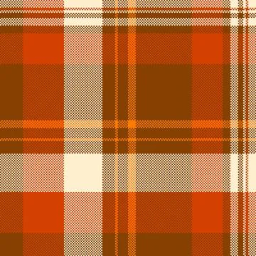 Warm, inviting plaid pattern. Earth tones create a cozy, rustic vibe. Ideal f Stockillustratie