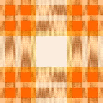 Warm, inviting seamless plaid pattern in shades of orange. Evokes autumn, coz Stock Illustration