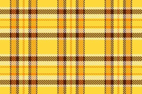 Warm, inviting tartan fabric pattern in sunny yellow, orange and brown. Perfe Stock-Illustration