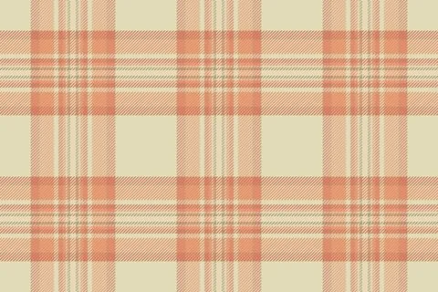 Warm, inviting textile pattern featuring a classic plaid design in soft peach Stock Illustration