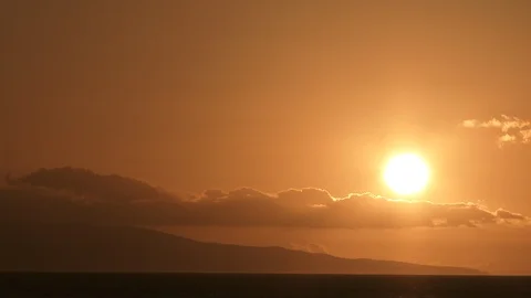 Warm Island Sunset Time Lapse Speed Ramp Stock Footage 107272602