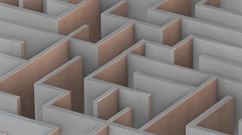 Warm Isometric Maze Stock Footage 58656686