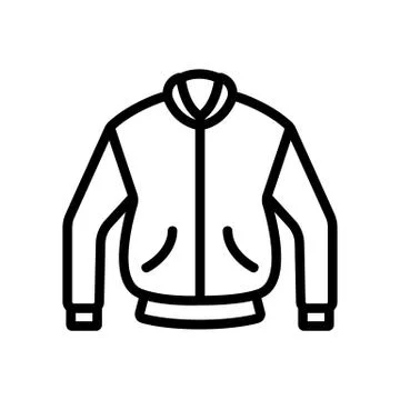 Warm jacket icon vector. Isolated contour symbol illustration Stockillustratie