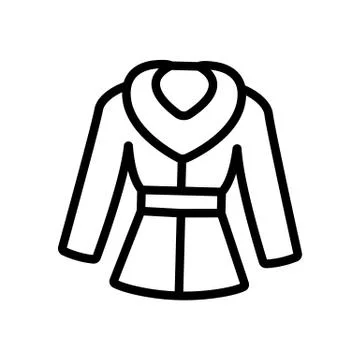 Warm jacket icon vector. Isolated contour symbol illustration Stock Illustration