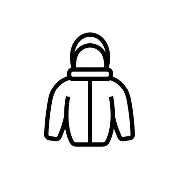 Warm jacket icon vector. Isolated contour symbol illustration Stockillustratie