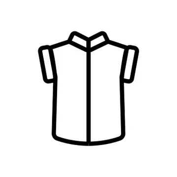 Warm jacket icon vector. Isolated contour symbol illustration Stockillustratie