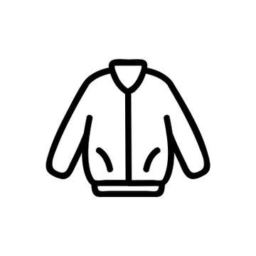Warm jacket icon vector. Isolated contour symbol illustration イラスト素材