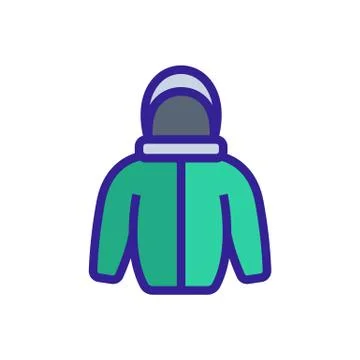 Warm jacket icon vector. Isolated contour symbol illustration イラスト素材