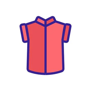 Warm jacket icon vector. Isolated contour symbol illustration Stock Illustration