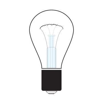 Warm lamp simple schematic image Stock Illustration
