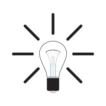 Warm lamp simple schematic image Stock Illustration