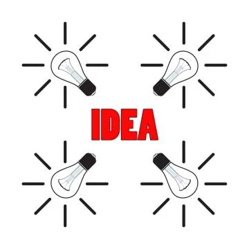 Warm lamp simple schematic image Stock Illustration