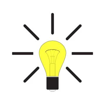 Warm lamp simple schematic image Stock Illustration