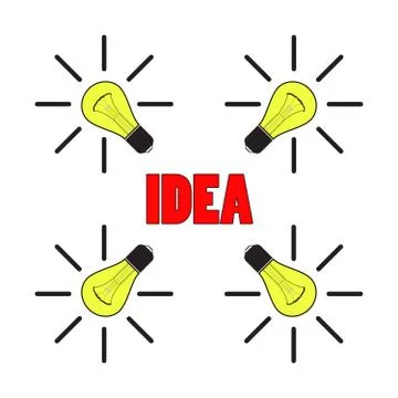 Warm lamp simple schematic image Stock Illustration
