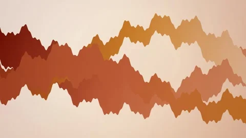Warm layered wave bands morph and flow in a seamless loop Vidéo 341493849