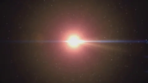 The warm light on the dark background. anamorphic lens flare. Stock Footage 104905379