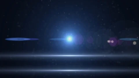 The warm light on the dark background. anamorphic lens flare. Stock Footage 104905725