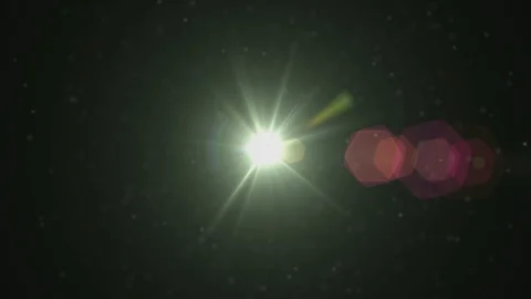 The warm light on the dark background. anamorphic lens flare. Stock Footage 104905778