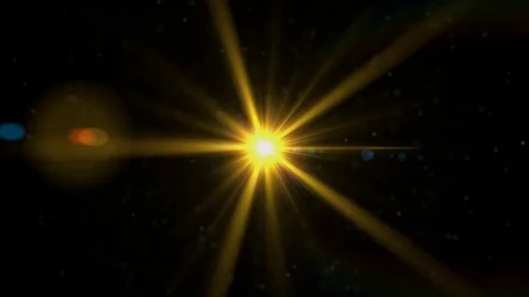 The warm light on the dark background. anamorphic lens flare. Stock Footage 104905916