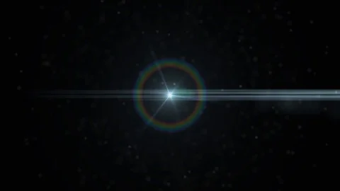 The warm light on the dark background. anamorphic lens flare. Stock Footage 104906755
