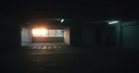 Warm Light Filtering through Parking Garage Window Stock Footage 311920509