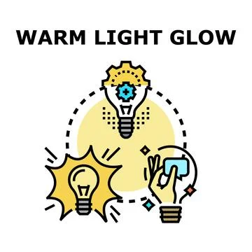 Warm light glow generating innovative business ideas イラスト素材