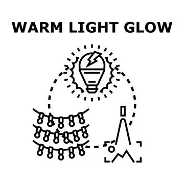 Warm light glow illumination concept vector Stock Illustration