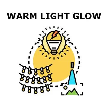 Warm light glow illumination concept vector Stock Illustration