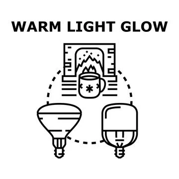 Warm light glow theme representing comfort and energy Stock Illustration
