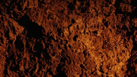 Warm light moving over rough soil texture Stock Footage 341294555