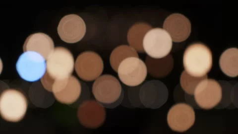 Warm Lights With Dreamy Backdrop, Soft Bokeh Lights Create Magical Holiday Stock Footage 323778375