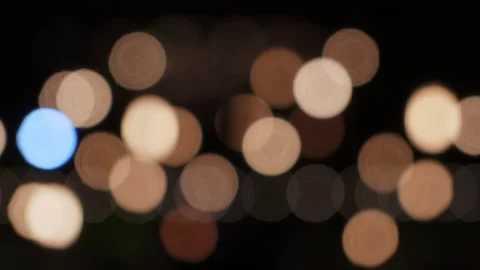 Warm Lights With Dreamy Backdrop, Soft Bokeh Lights Create Magical Holiday Stock Footage 323778604