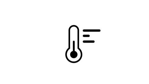 Warm Medium Temperature Thermometer Laundry Icon Stock Footage 335575255