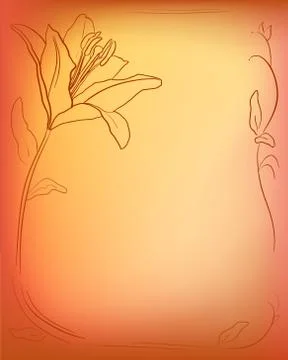 Warm mesh gradient - Greeting card  vertical - decor vector illustration with Stock Illustration