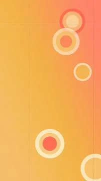 Warm minimal abstract background featuring layered circles in orange and pe.. Stock Illustration