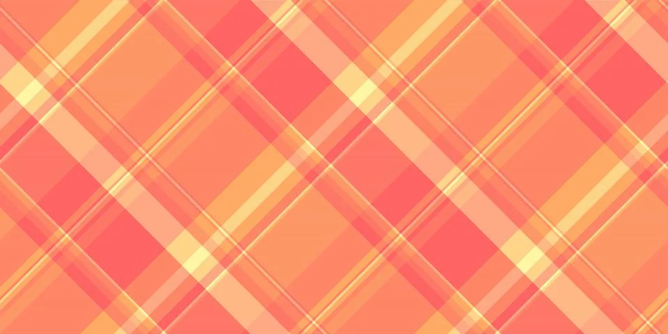 Warm, modern plaid pattern in peach, coral, and gold. Perfect for backgroun.. 스톡 일러스트
