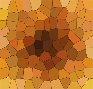 Warm mosaic pattern brown orange yellow tones geometric abstract background Stock-Illustration