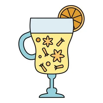 Warm mulled wine vector illustration for winter holidays Stock Illustration