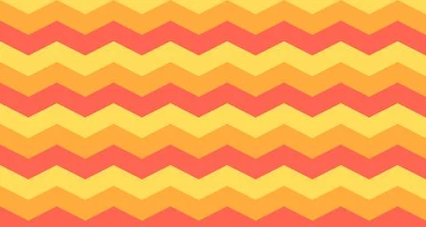 Warm neon zigzag pattern on dark background Stock Illustration