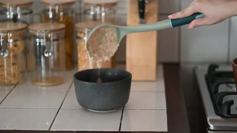 Warm oatmeal Stock Footage 309552002