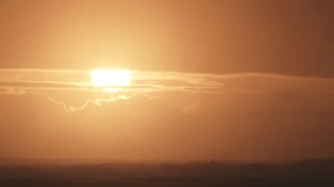 Warm Ocean Sunset With Large Waves And Bird Flying Stock Footage 59081943