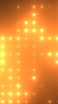 Warm orange abstract background with glowing dot matrix pattern, radiating .. イラスト素材