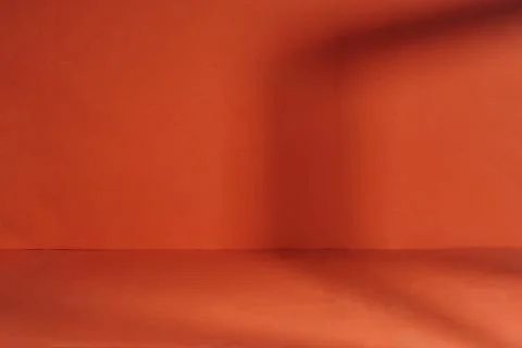 Warm Orange Abstract Background With Soft Shadows And Minimal Studio Texture For Stock Photos