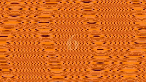 Warm orange abstract wavy pattern background stripes seamless retro texture Stock Footage 342095017