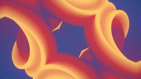 Warm orange and yellow 3D loop dynamic frame with center copy space Stock Footage 344248489