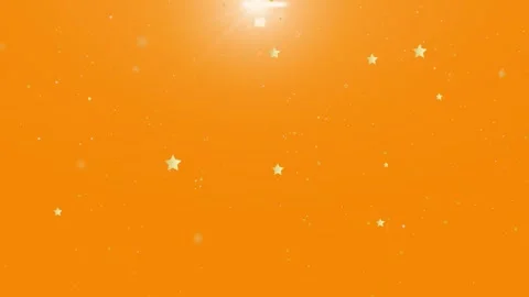 Warm Orange Background with Floating Glowing Particles and Bokeh Stock Footage 336662588